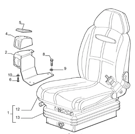 87752449 - Узел амортизации сидения водителя